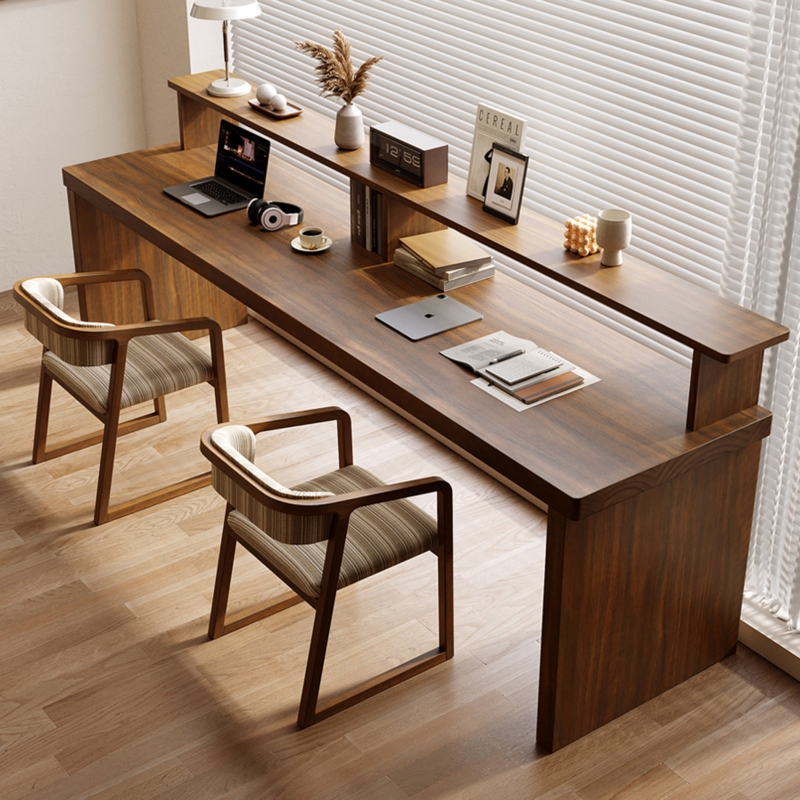 Alsburg 3 Solid Wood Writing Desk Office Set with Chair