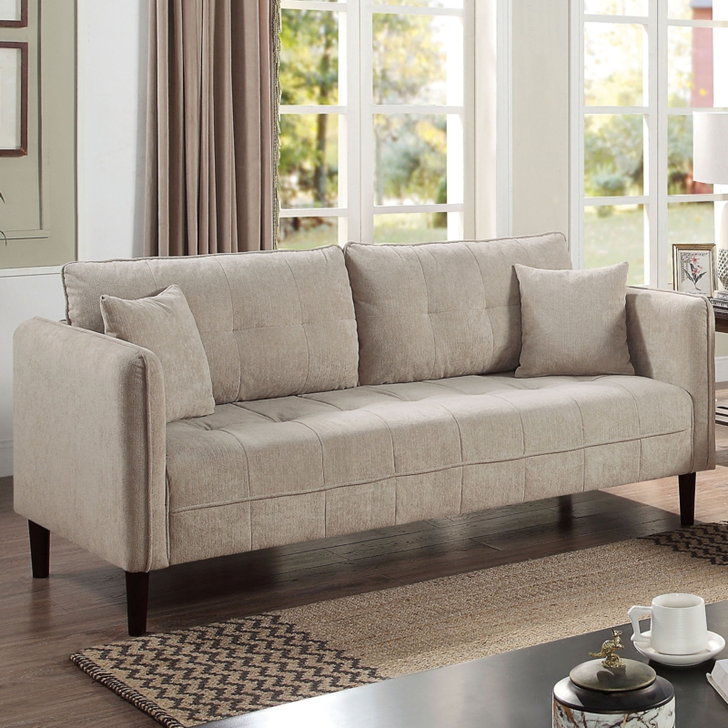 Araujo 75.63" Chenille Square Arm Sofa
