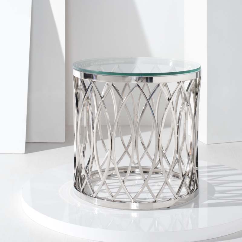 Athey Glass Top Frame End Table