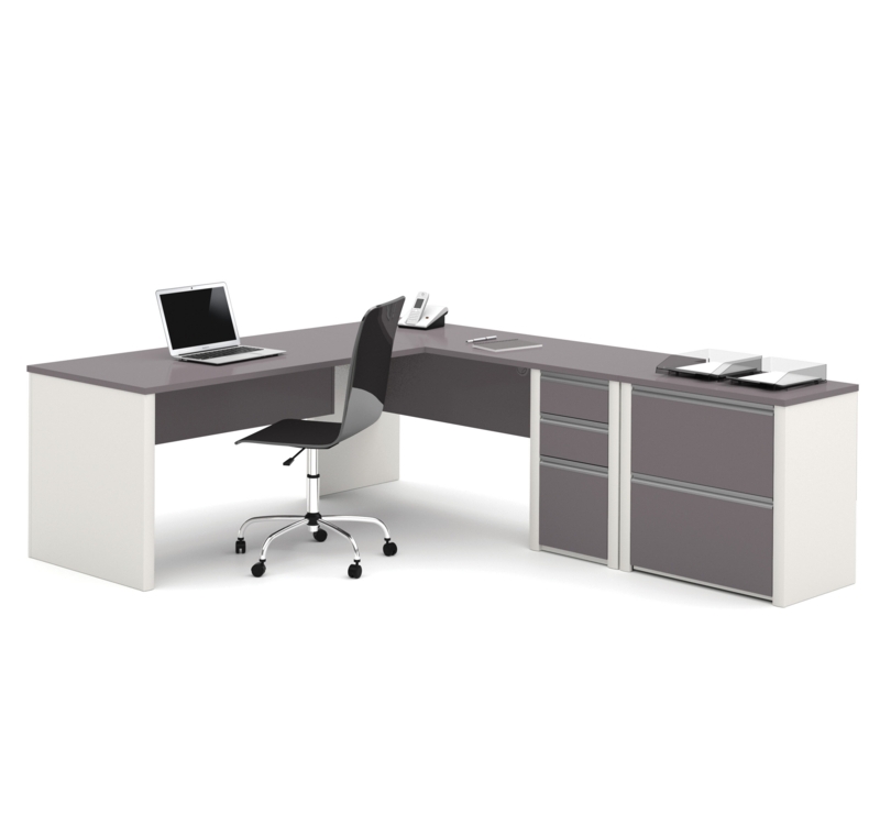 Aurea 4 L-Shaped Computer Desk Office Set