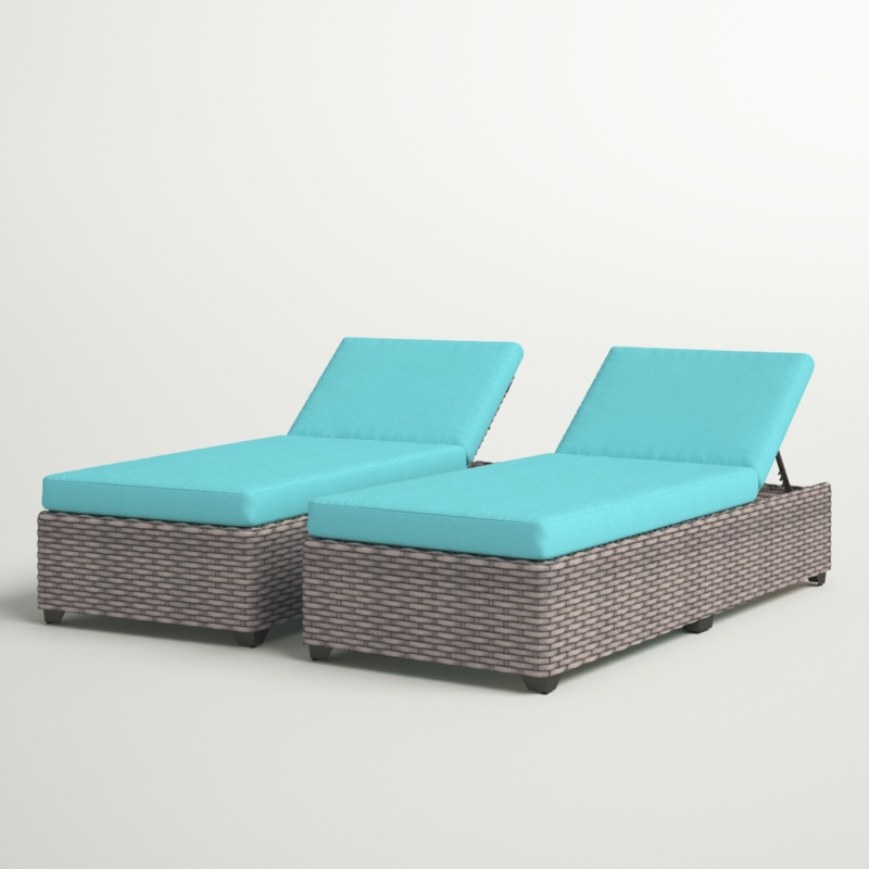 Avelinn Outdoor Wicker Chaise Lounge Set
