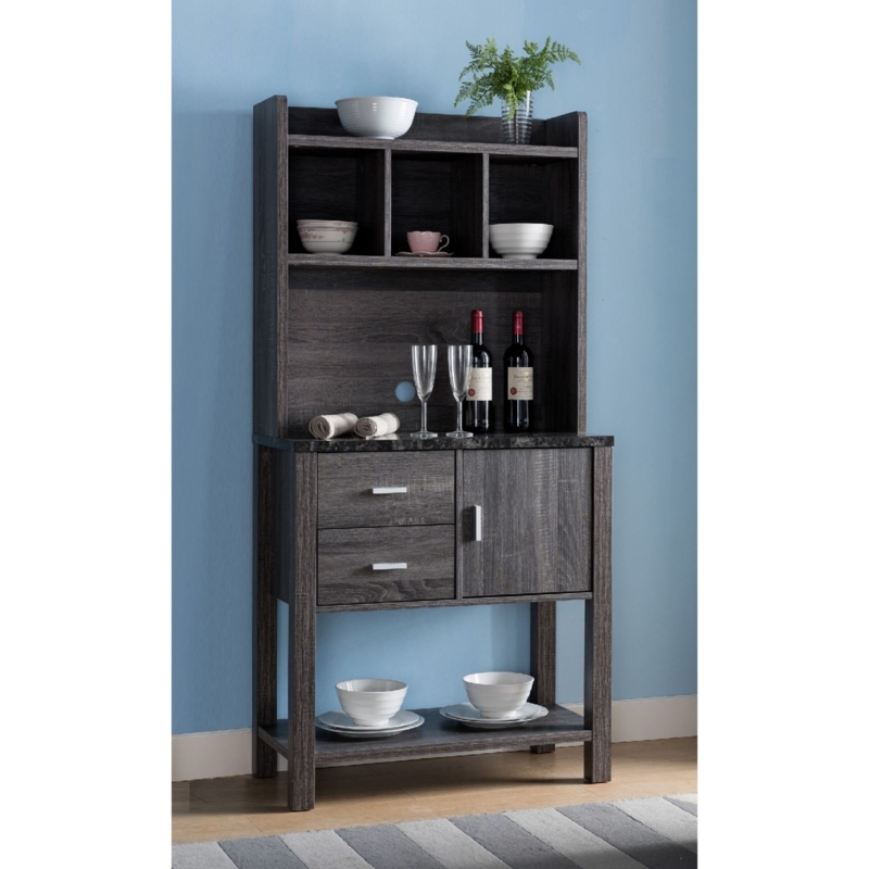 Aviya 31'' Wood Standard Baker's Rack with Microwave Compatibility