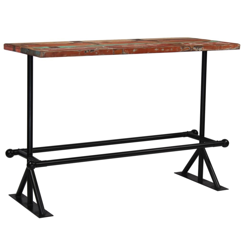 Bar Table Kitchen Table Bistro Table Solid Reclaimed Wood Multicolor