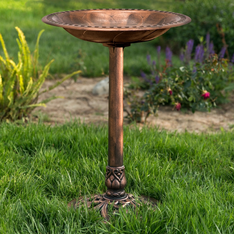 Beetner Resin Single Tier Birdbath