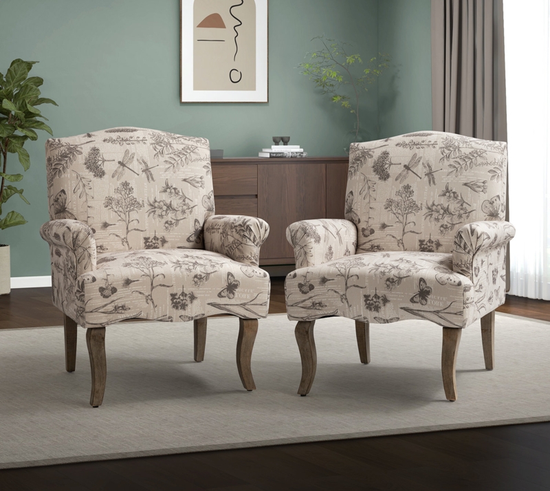 Belle 30" W Polyester Blend Armchair (Set of 2)