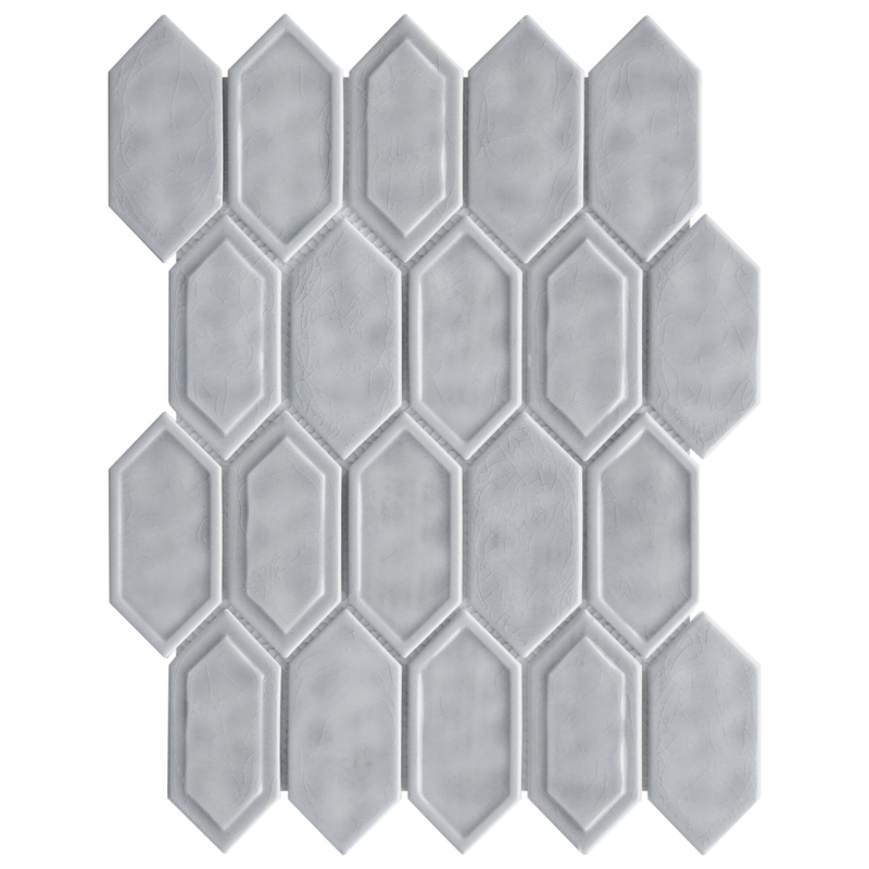Bianca 2" x 4" Glass Grid Mosaic Wall Tile
