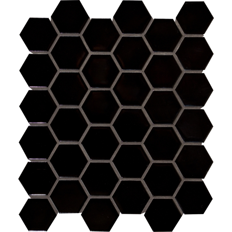 Black Matte 2" x 2" Porcelain Mosaic Wall & Floor Tile