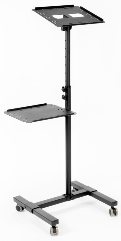 Black Mobile Projector and Laptop Cart