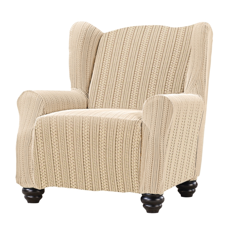 Box Cushion Wingback Slipcover