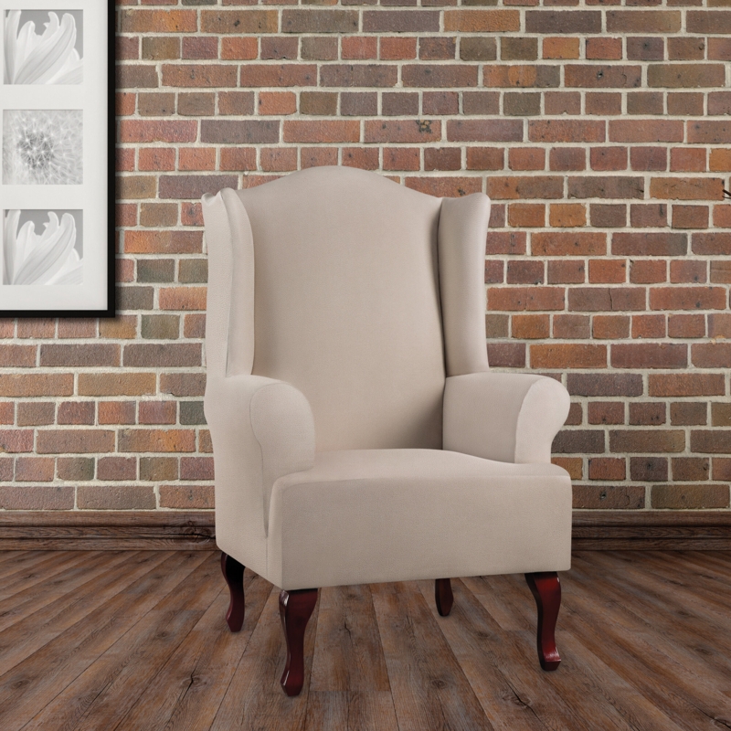 Box Cushion Wingback Slipcover