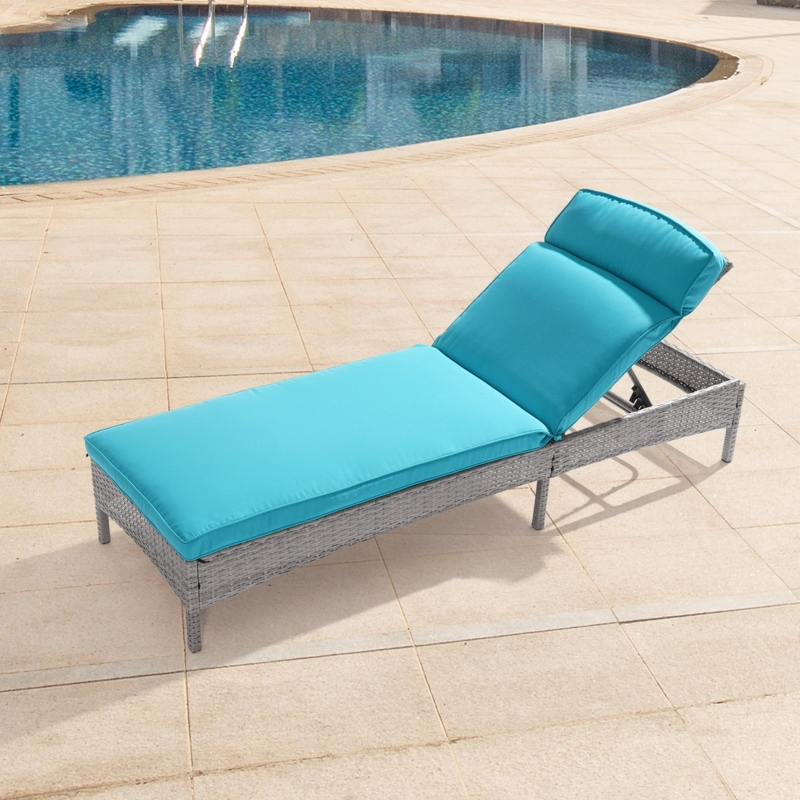 Bridgetta Outdoor Wicker Chaise Lounge