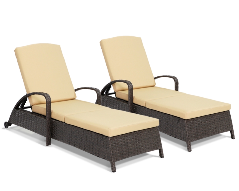Brilliana Outdoor Wicker Chaise Lounge