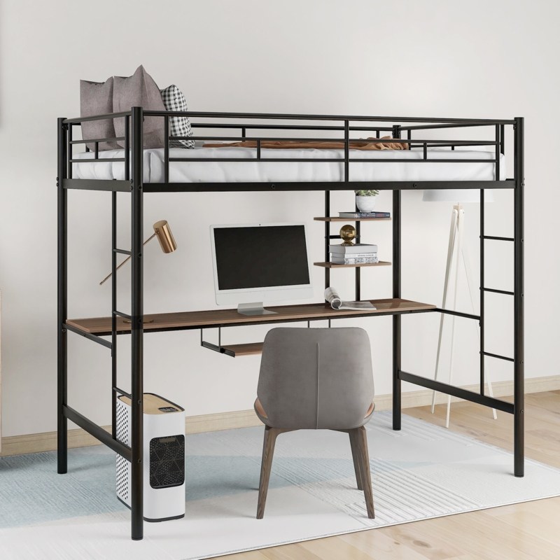 Metal Loft Beds With a Desk | Foter