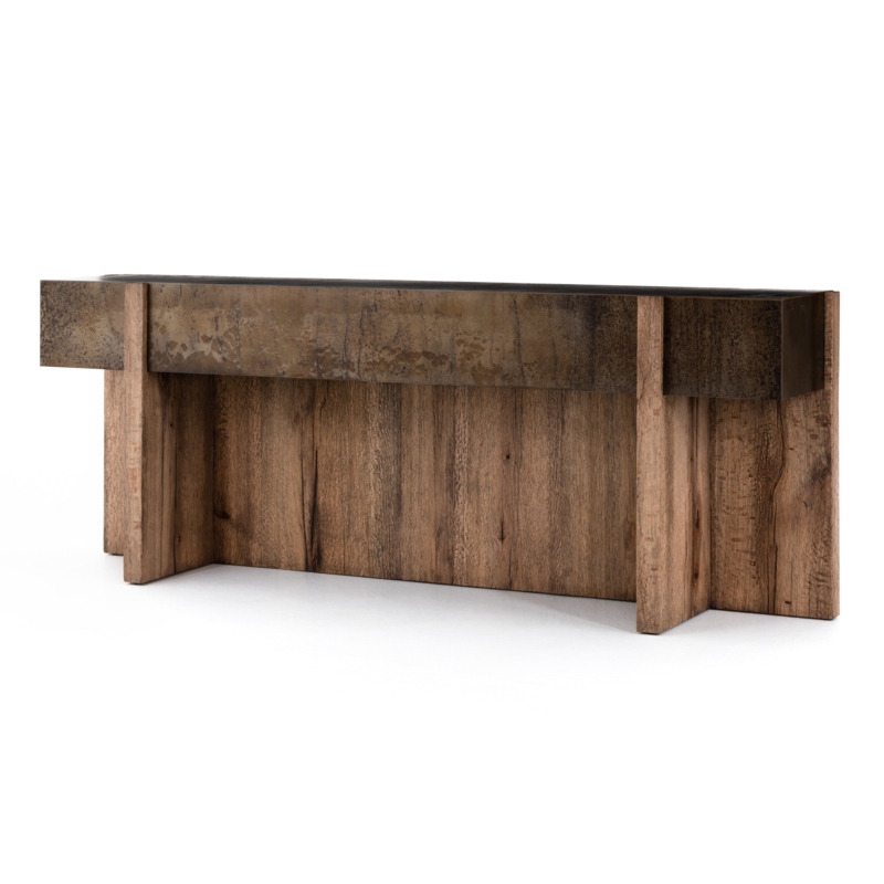 Burl 78.75'' Iron Console Table