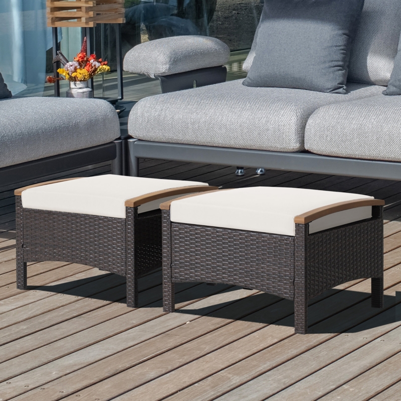 Camorra Outdoor Ottoman with Sunbrella Cushion