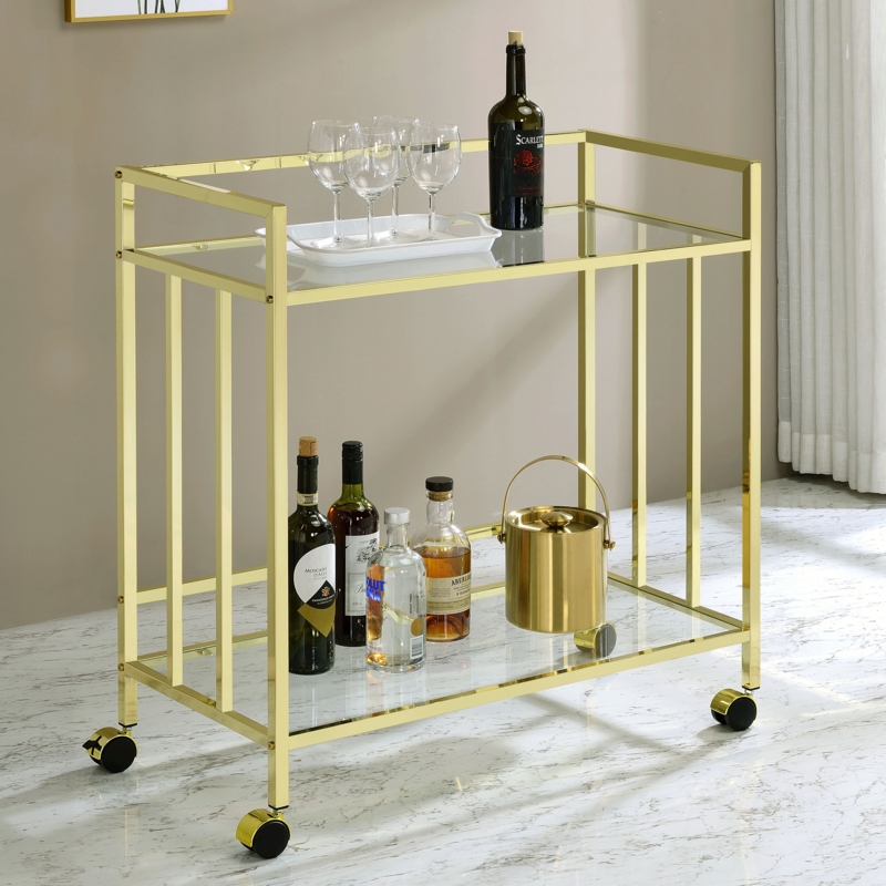 Cara Wood Bar Cart