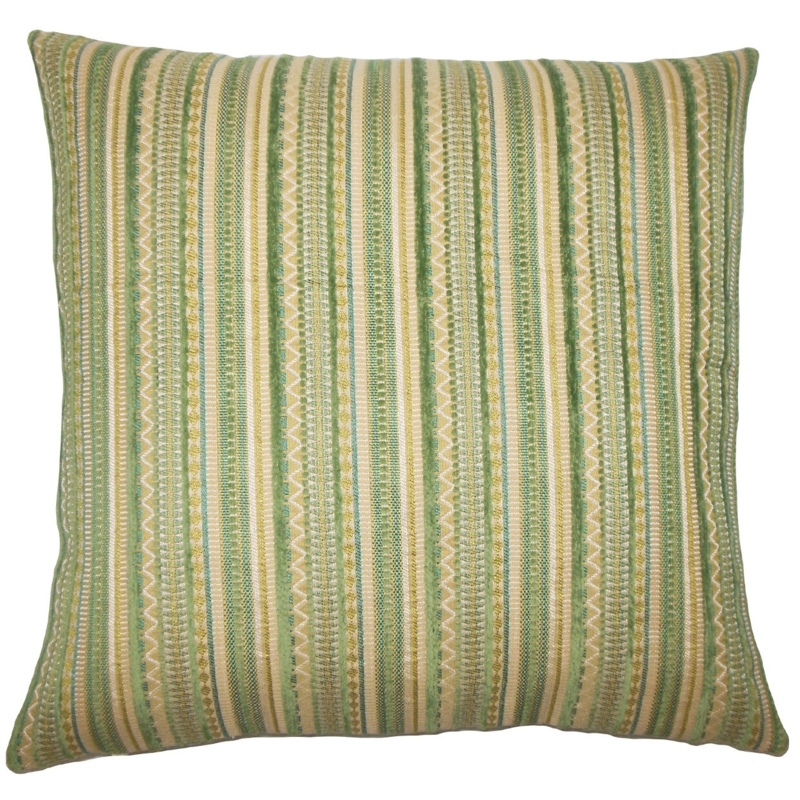 Caravelle Striped Feather Reversible Throw Pillow