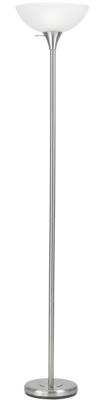 Deerfield 70'' Brushed Steel Torchiere Floor Lamp