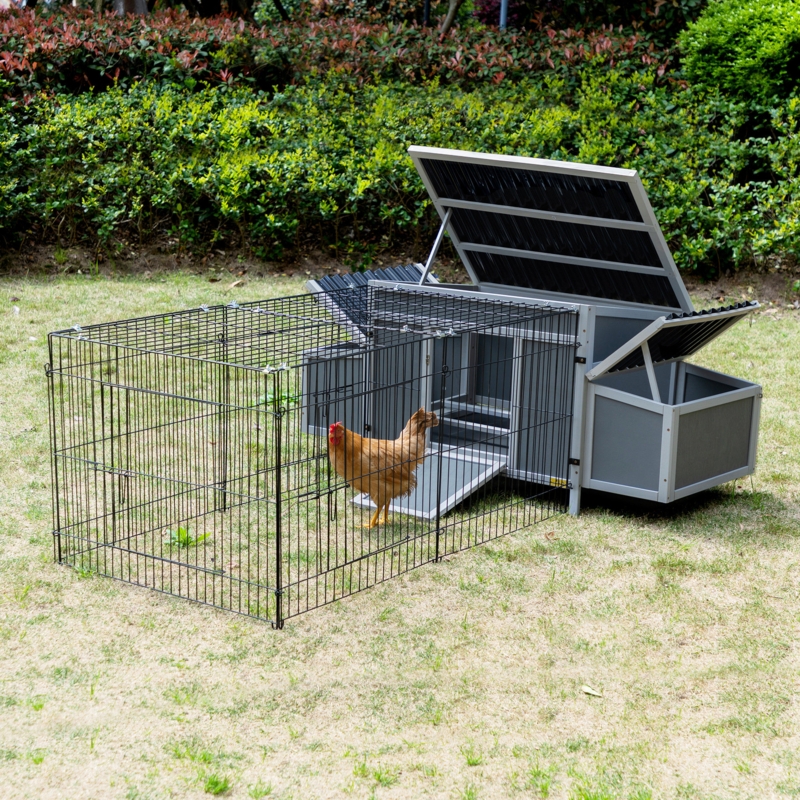 Demontrez 12.35 Square Feet Chicken Coop For Up To 3 Chickens