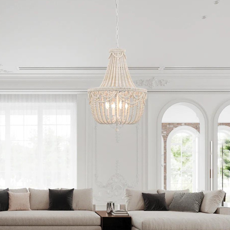 Deqwan Unique/Statement Empire Chandelier with Beaded Accents 4 - Light