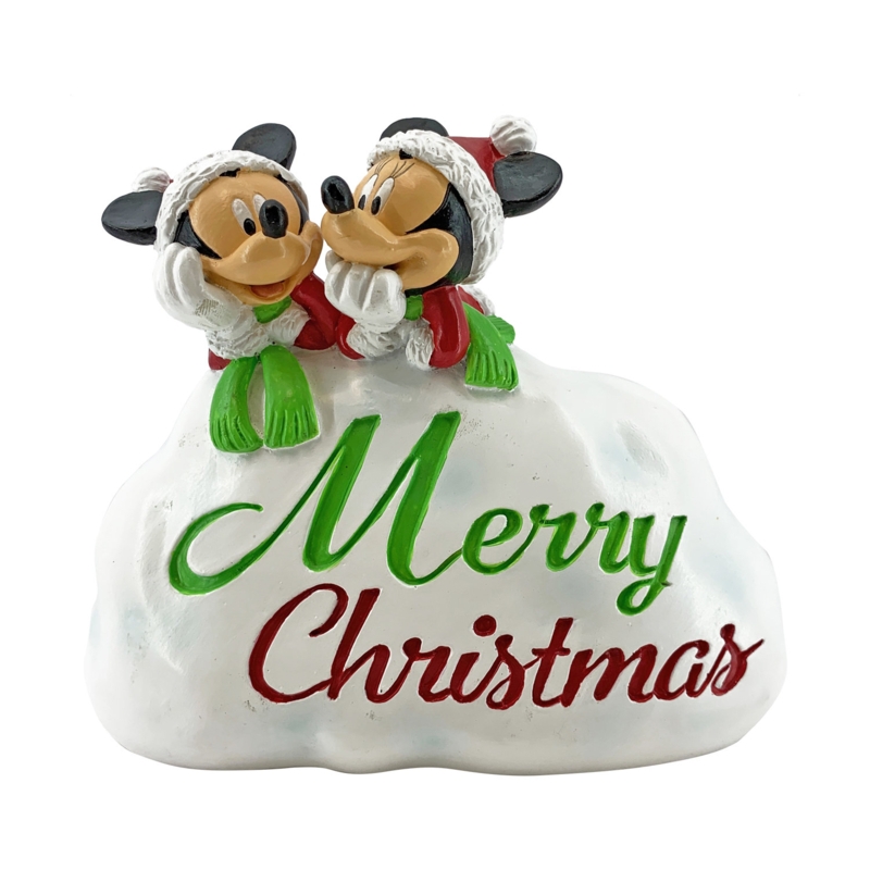 Disney Mickey Mouse u0026 Minnie Mouse Merry Christmas Snowbank