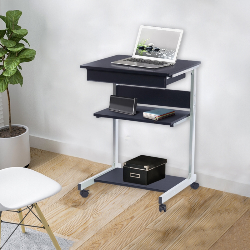 Eric 30.5'' H x 21.5'' W Laptop/Computer Cart Or Stand with Wheels
