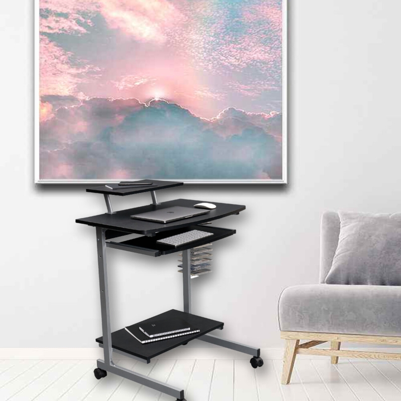 Eric 35.25'' H x 21.25'' W Laptop/Computer Cart Or Stand with Wheels