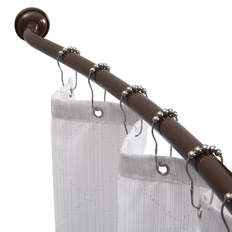 Espanola 72'' Curved Fixed Shower Curtain Rod