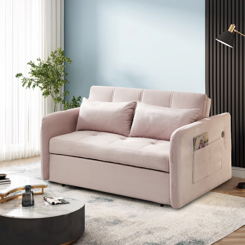 Evertt 55.5" Upholstered Futon