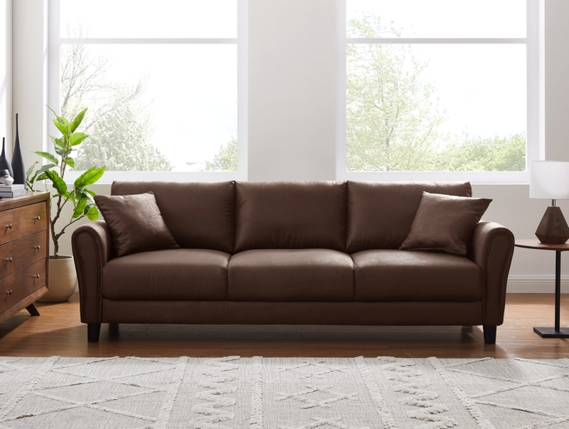 Geerken 87.4'' Faux Leather Sofa