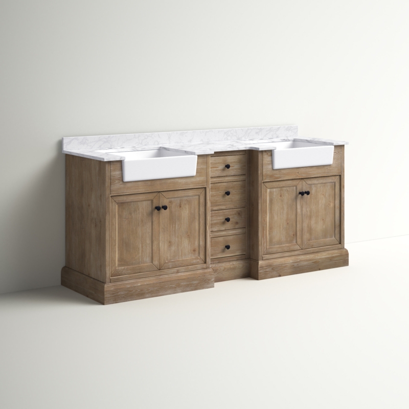 Gordon 72'' Double Bathroom Vanity with Top
