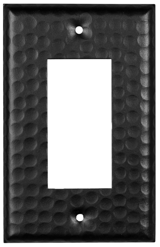 Hand Hammered 1 - Gang Rocker Standard Wall Plate