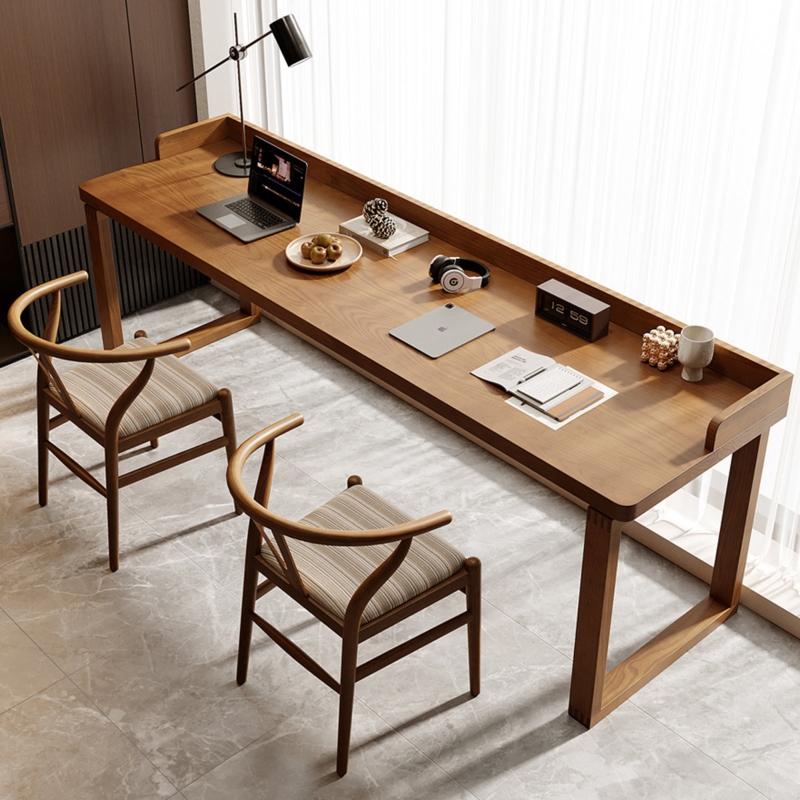 Hansfried 3 Solid Wood Desk And Chair Set Office Set with Chair