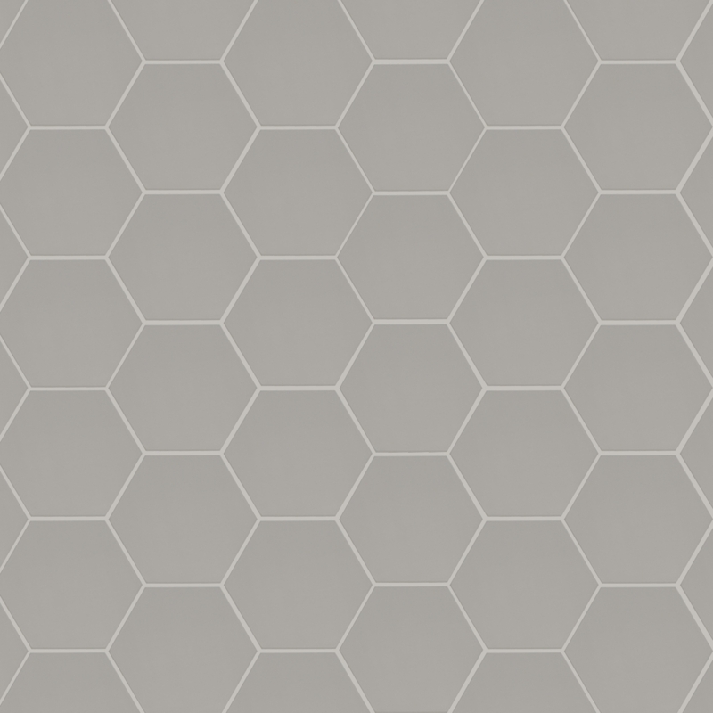 Hexley 9" x 10" Matte Porcelain Hexagon Floor and Wall Tile