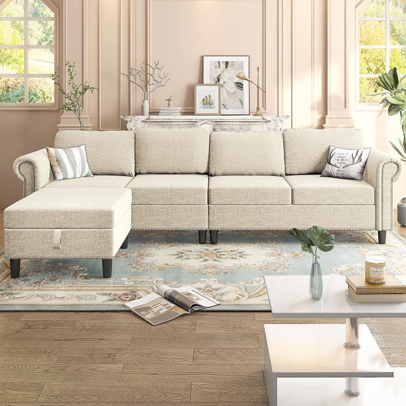 Hinkell 101.6'' Upholstered Cushioned Convertible Sofa