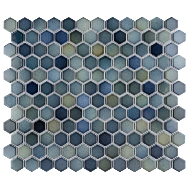 Hudson 1" x 1" Hex Porcelain Mosaic Floor And Wall Tile