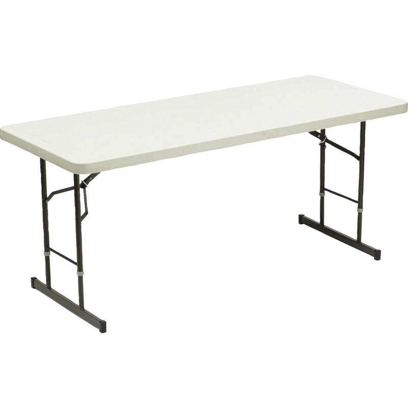 Iceberg Adjustable Height Folding Table 72'' Rectangular Adjustable Folding Table