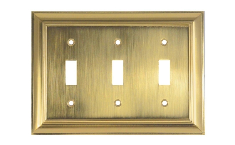 Impressions 3 - Gang Toggle Light Switch Standard Wall Plate