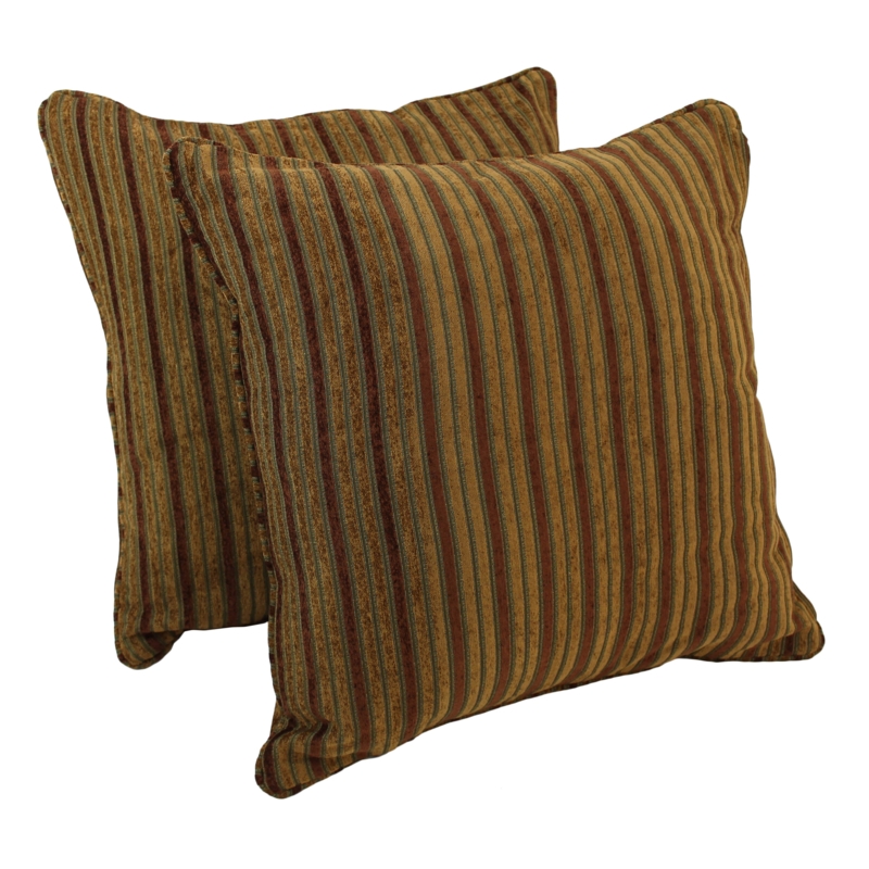 Iowa Park Striped Chenille Reversible Throw Pillow