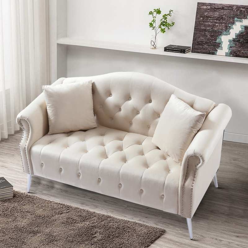 Jahkia 59.42'' Velvet Loveseat