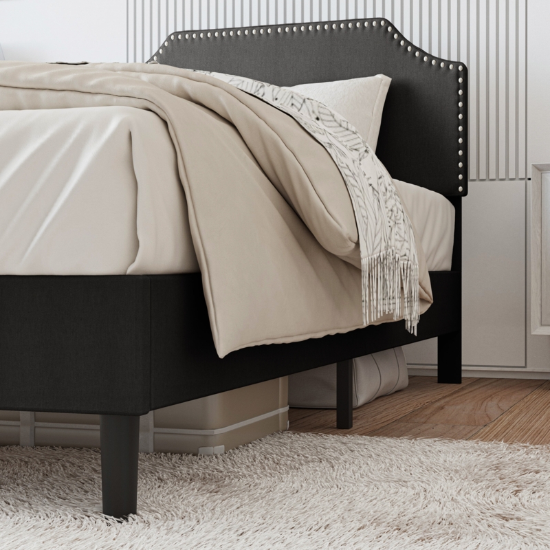 Jazmere Upholstered Metal Platform Bed