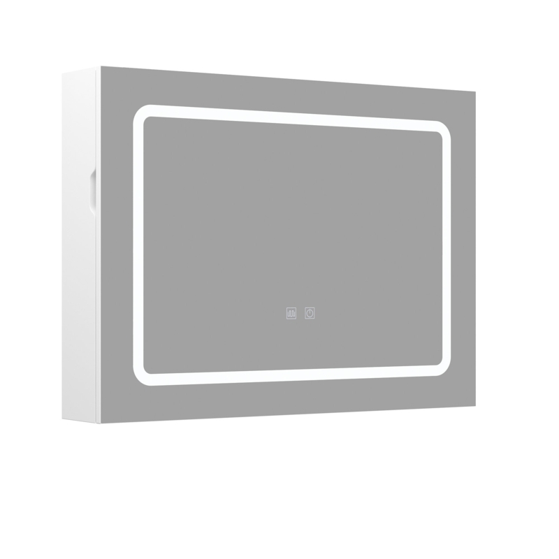 Jimetta 31.5'' W 23.6'' H Surface Frameless Medicine Cabinet Mirror Fixed