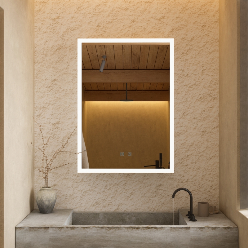 Jinay 20'' W 28'' H Frameless Medicine Cabinet Mirror Fixed