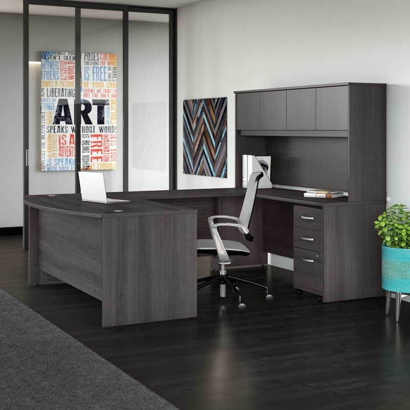 Jovonne U-Shaped Computer Desk Office Set with Hutch
