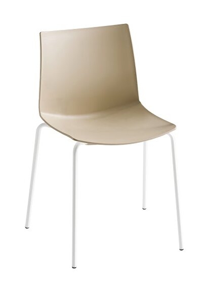 Kanvas Stackable Plastic Seat Waiting Room Chair with Metal Frame