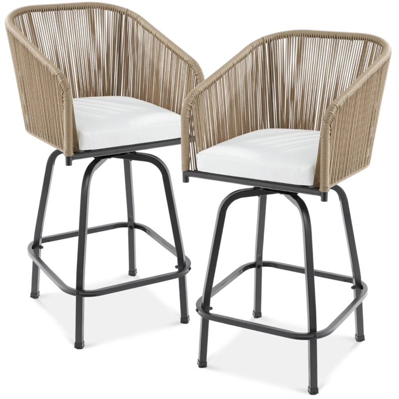Khirsten 32'' Patio Bar Stool with Cushion