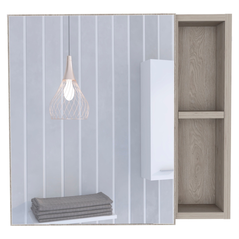 Lambrini 19.6'' W 18.6'' H Frameless Medicine Cabinet with Mirror and 3 Fixed Shelves