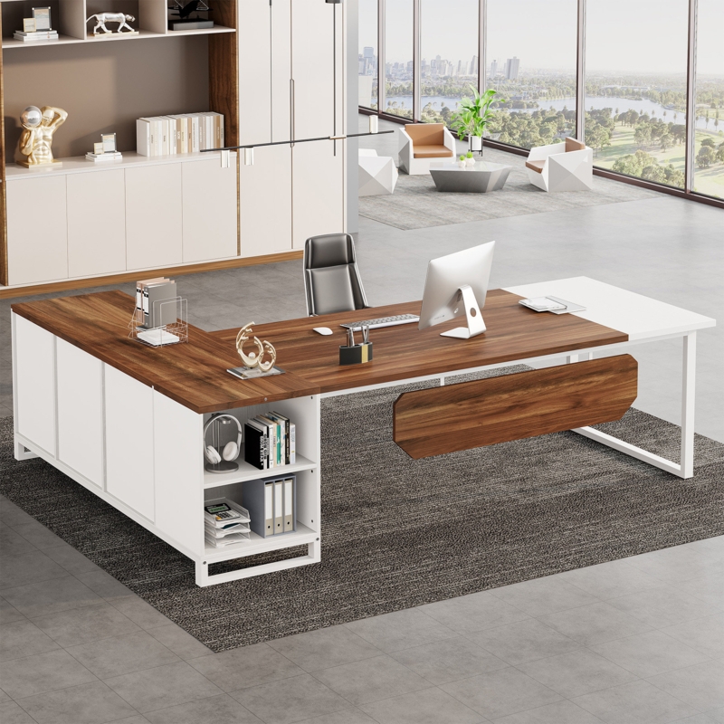Laphonso Large L-Shaped Executive Desk