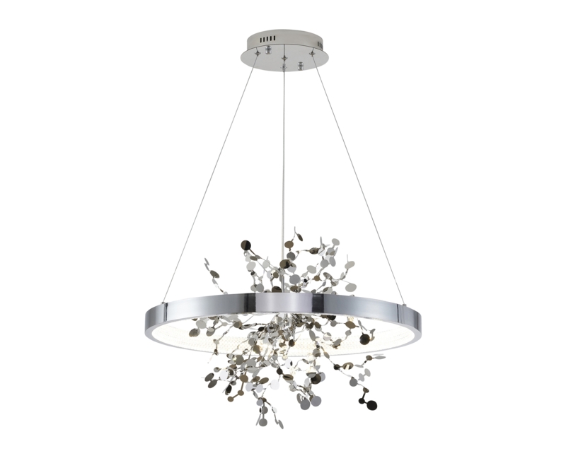 LED Chandelier With Confetti Interior