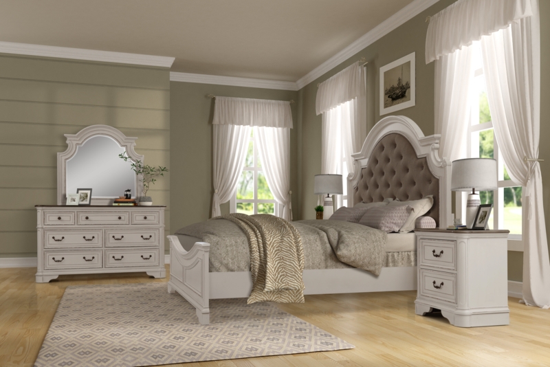 Lilia Upholstered Standard 5 Piece Bedroom Set